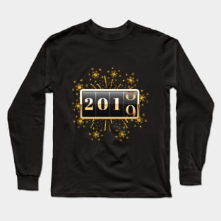 Countdown Clock Happy New Year 2019 T-Shirt Long Sleeve T-Shirt